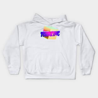 Thinking Outside the Box Pun Colorful 3 Kids Hoodie